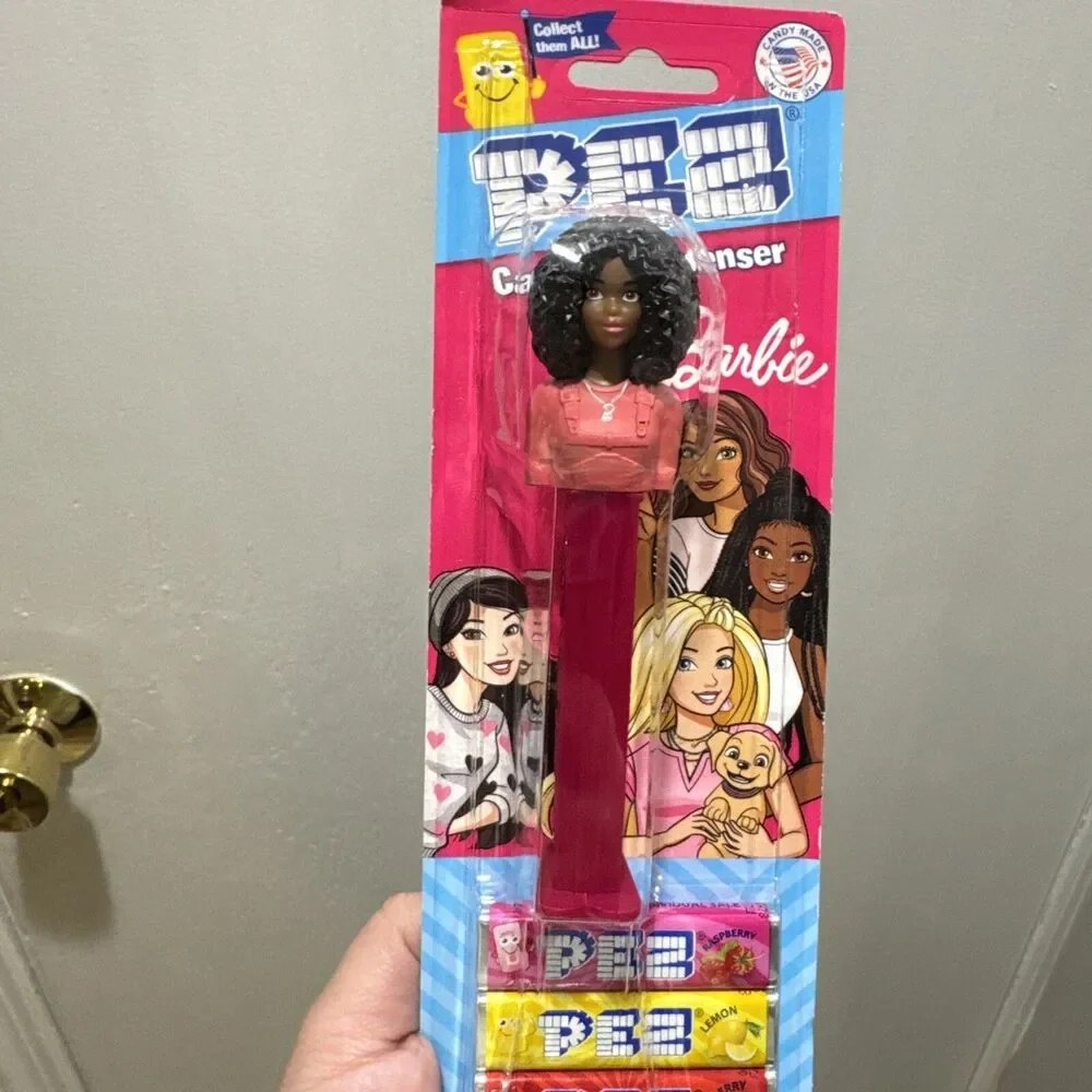 BARBIE Pez Dispensers‎ 2024 Lot Of 4 Blond/Black/brunet/purple Hair Barbie